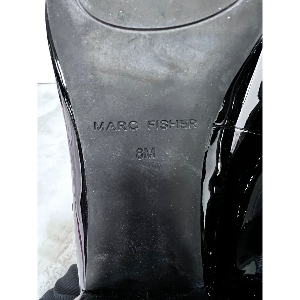 Marc Fisher Charin square toe black heel dress pumps women size 8 M - Picture 7 of 10